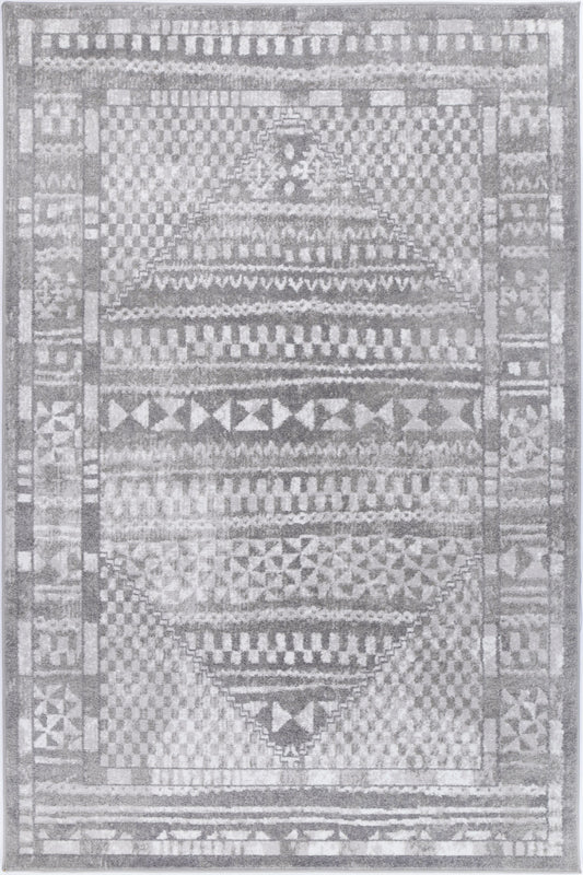 Paisley Tribal Grey Rug