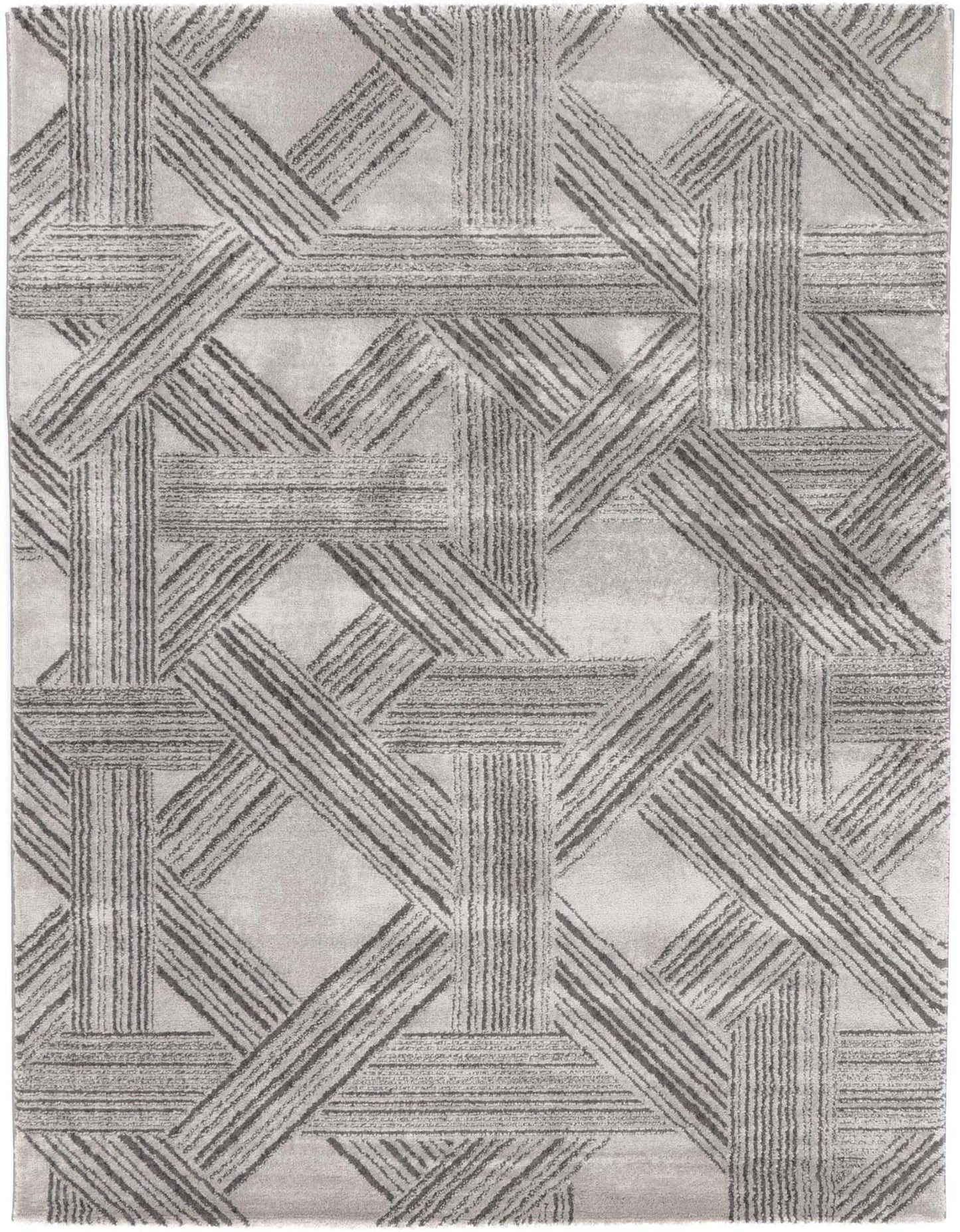 Mythos Grey Geometric Rug