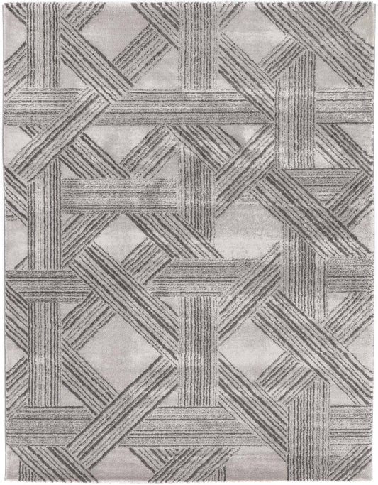 Mythos Grey Geometric Rug