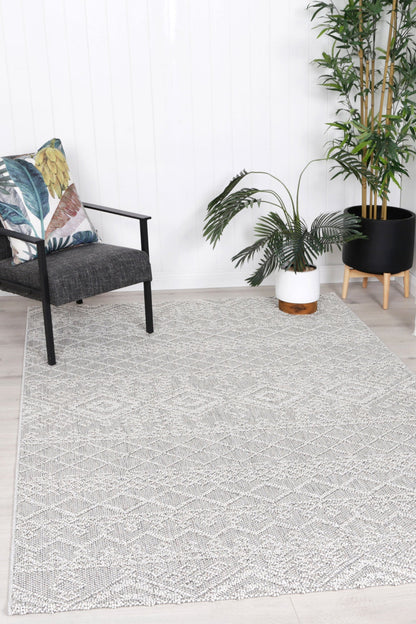Elara Dracus Indoor / Outdoor Grey Rug