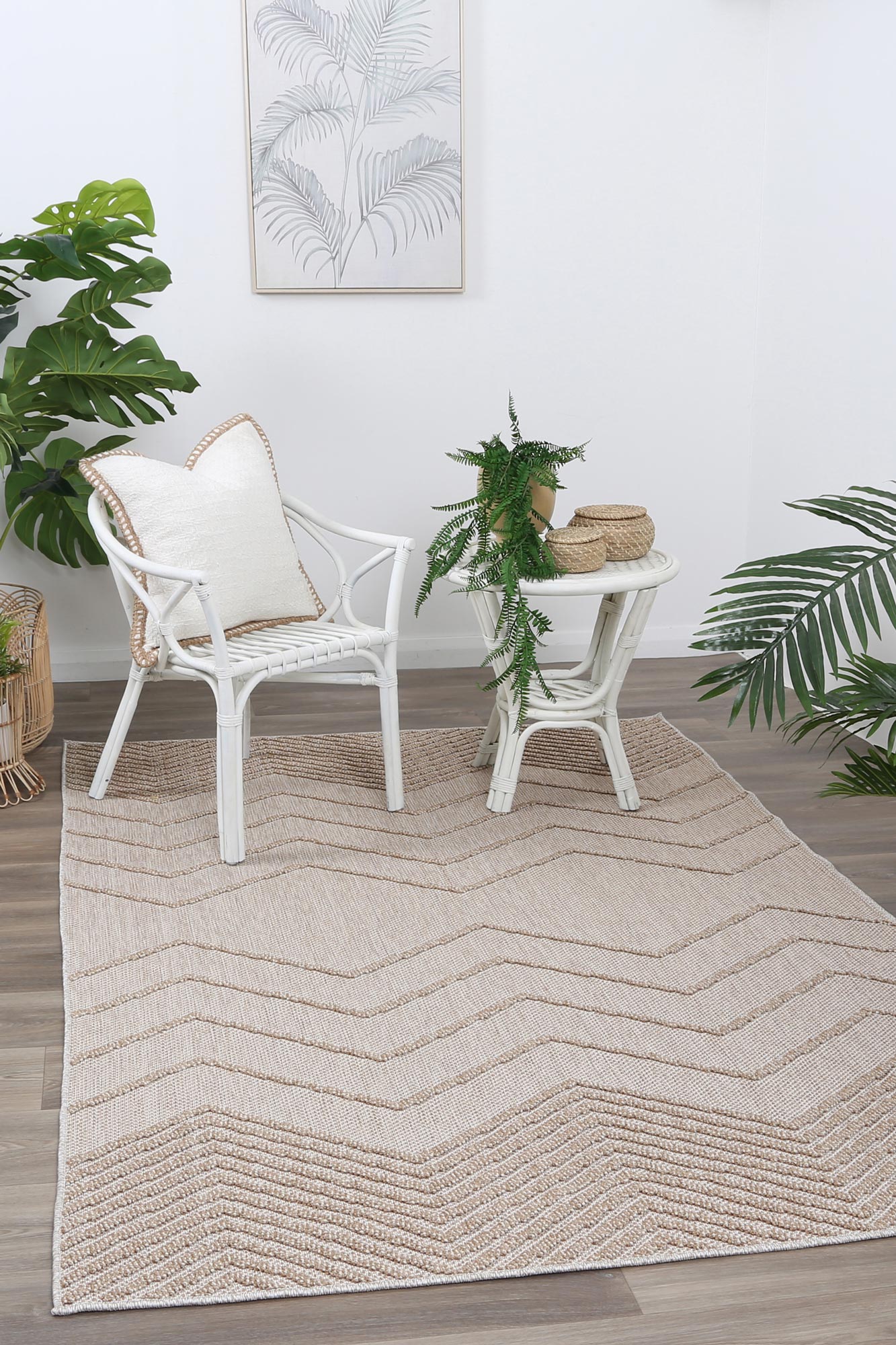 Elara Bode Indoor / Outdoor Beige Rug