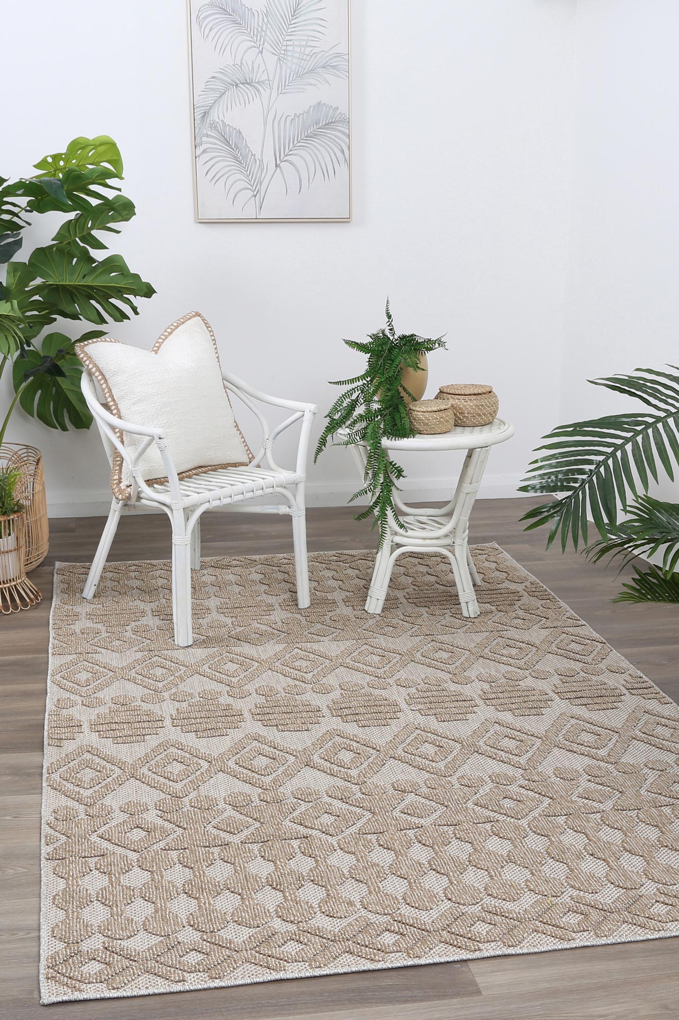 Elara Avashu Indoor / Outdoor Beige Rug