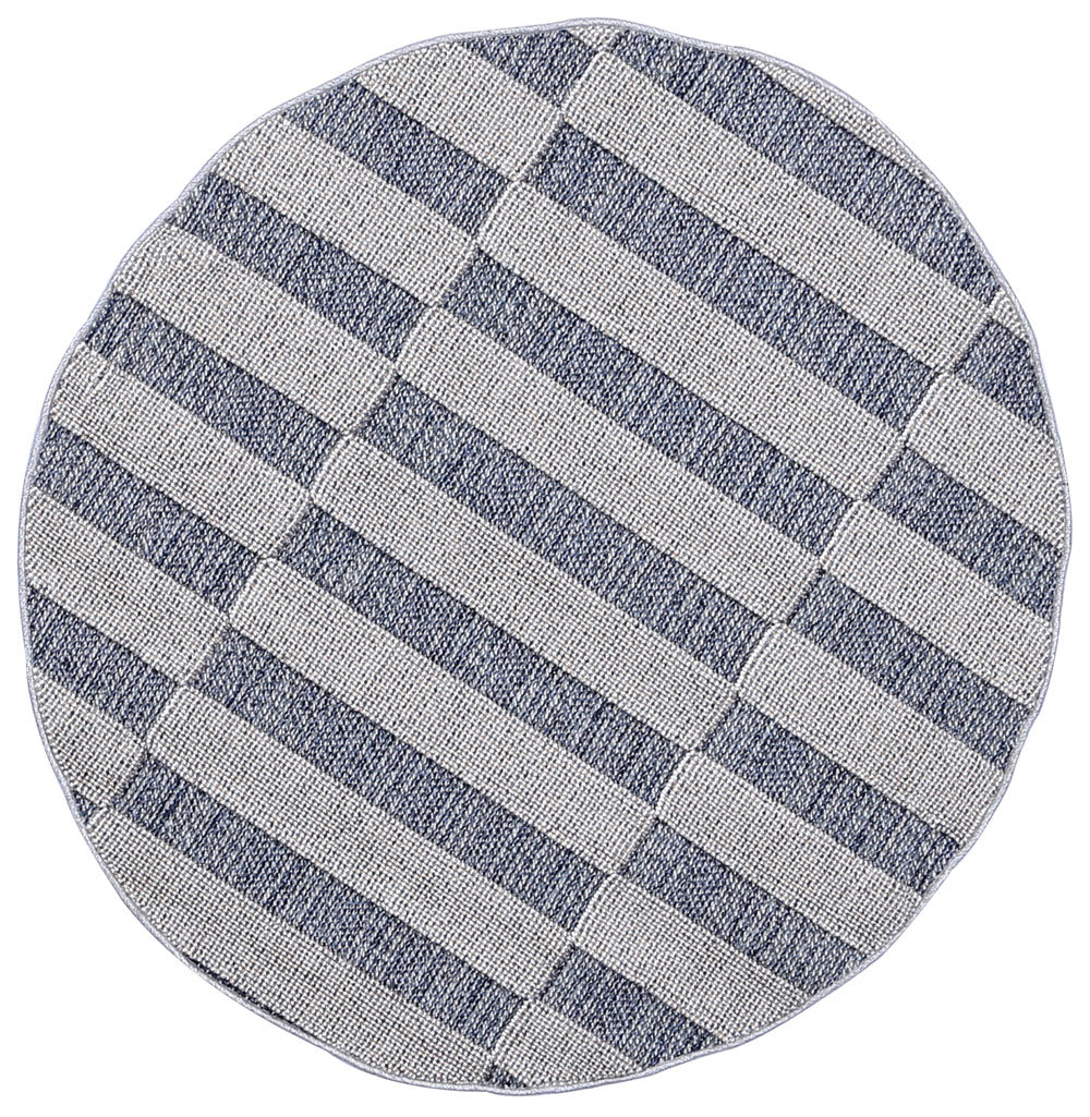 Elara Gan Indoor / Outdoor Grey Round Rug