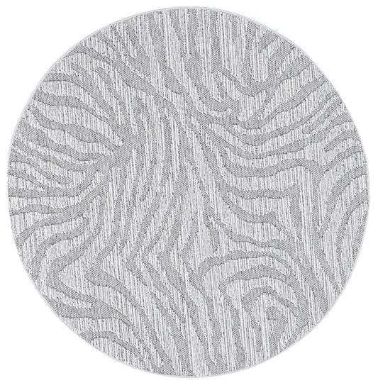 Elara Safari Indoor / Outdoor Grey Round Rug