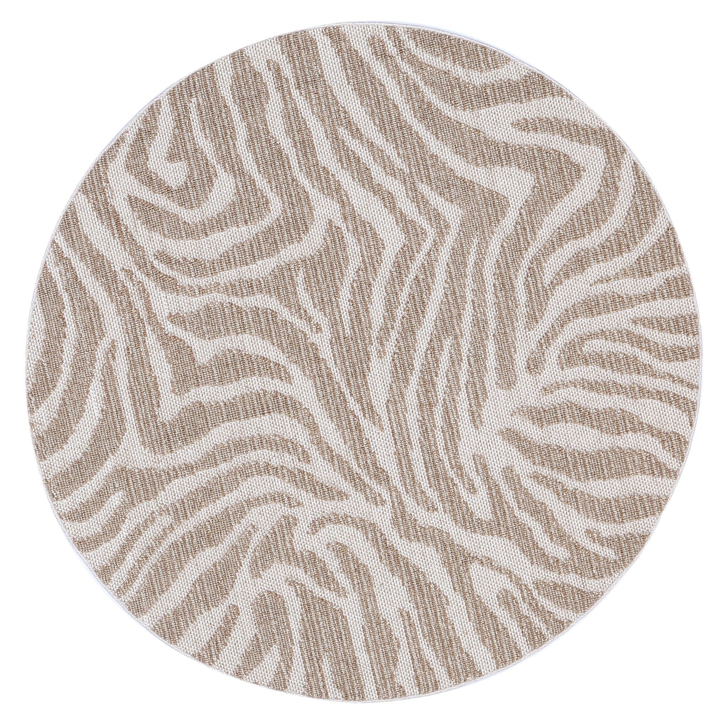 Elara Safari Indoor / Outdoor Beige Round Rug