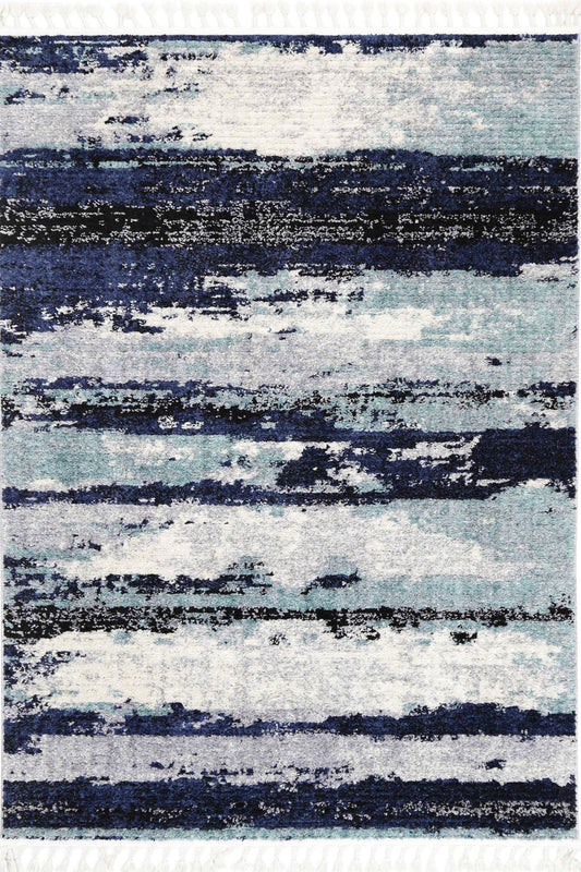 Micha Navy Blue Abstract Rug