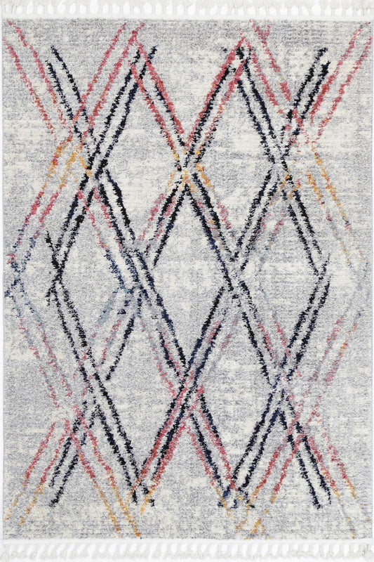 Micha Nordic Grey Multi Tribal Rug