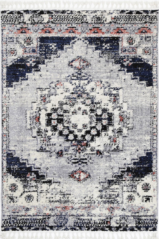 Micha Grey Blue Boho Rug