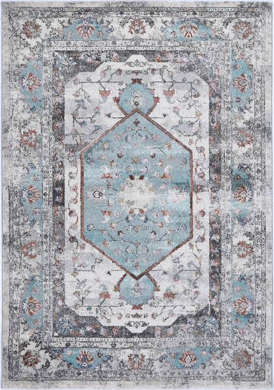 Mira Hyacinth Transitional Blue Rug