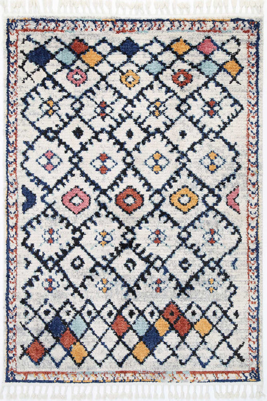 Boho Moroccan Ifran Blue Rug