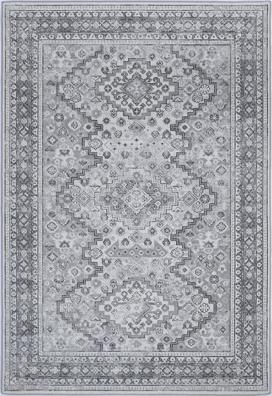 Puerto Mundra Grey Tribal Soft Rug