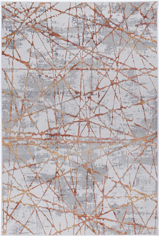 Almada Geometric Rust Rug