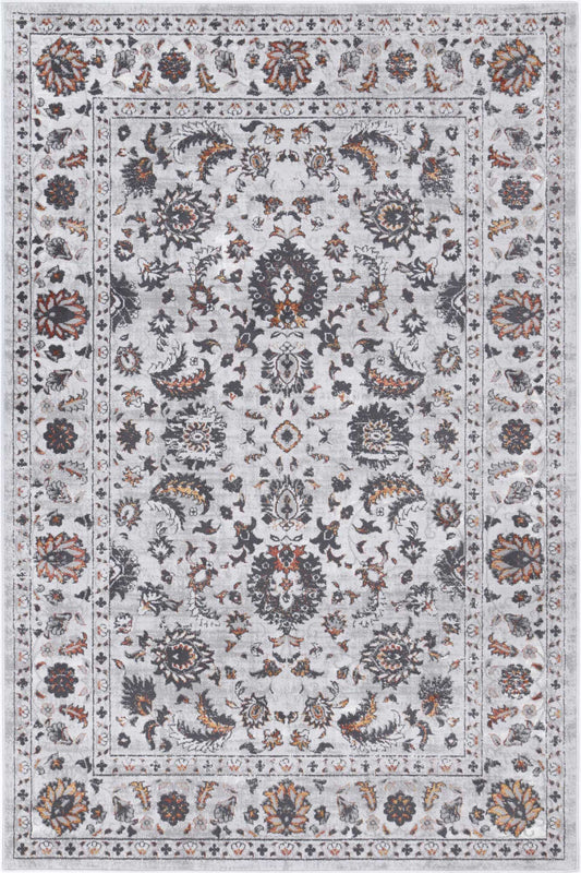 Almada Dark Grey Floral Rug