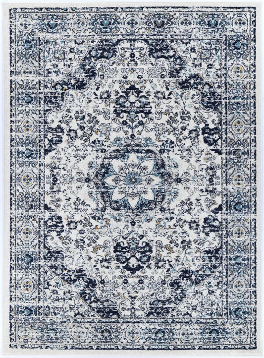 Alpes Navy Multi Traditional Rug