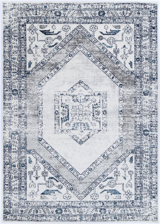 Estve Navy Cream Ancient Rug