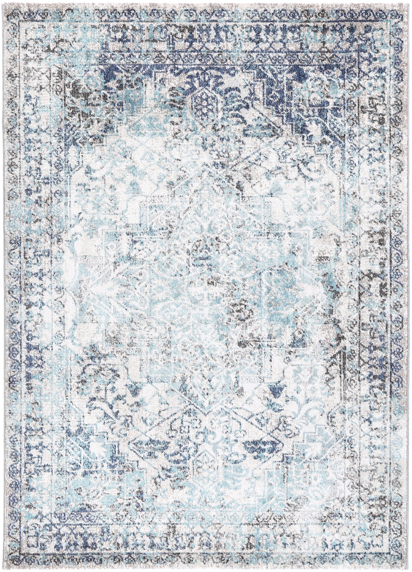 Mercury Adrianita Ivory & Blue Transitional Rug