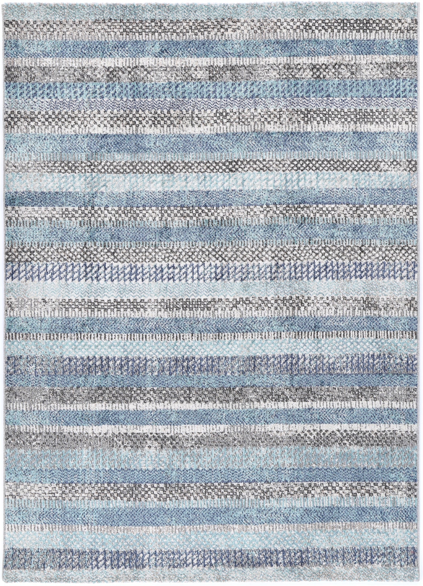 Mercury Luis Blue & Grey Tribal Rug