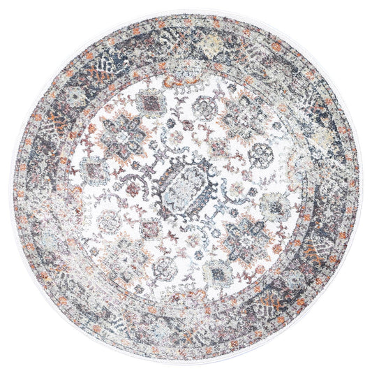 Carlyle Boarder Cream Round Rug