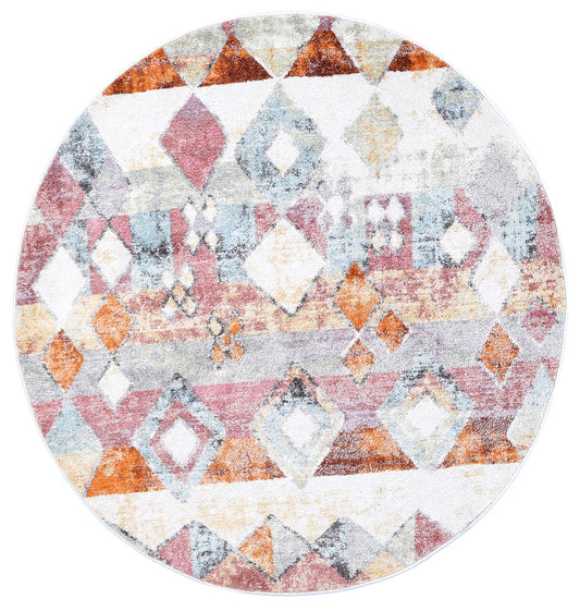 Carlyle Tiled Multi Round Rug