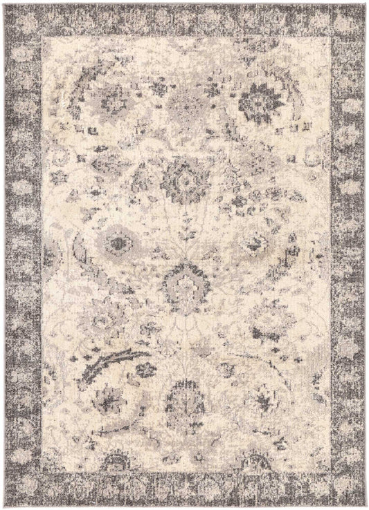 Asli Beige/Black Traditional Rug