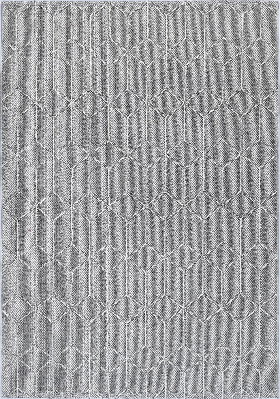 Lelepa Totori Ash Geometric Flatweave Rug