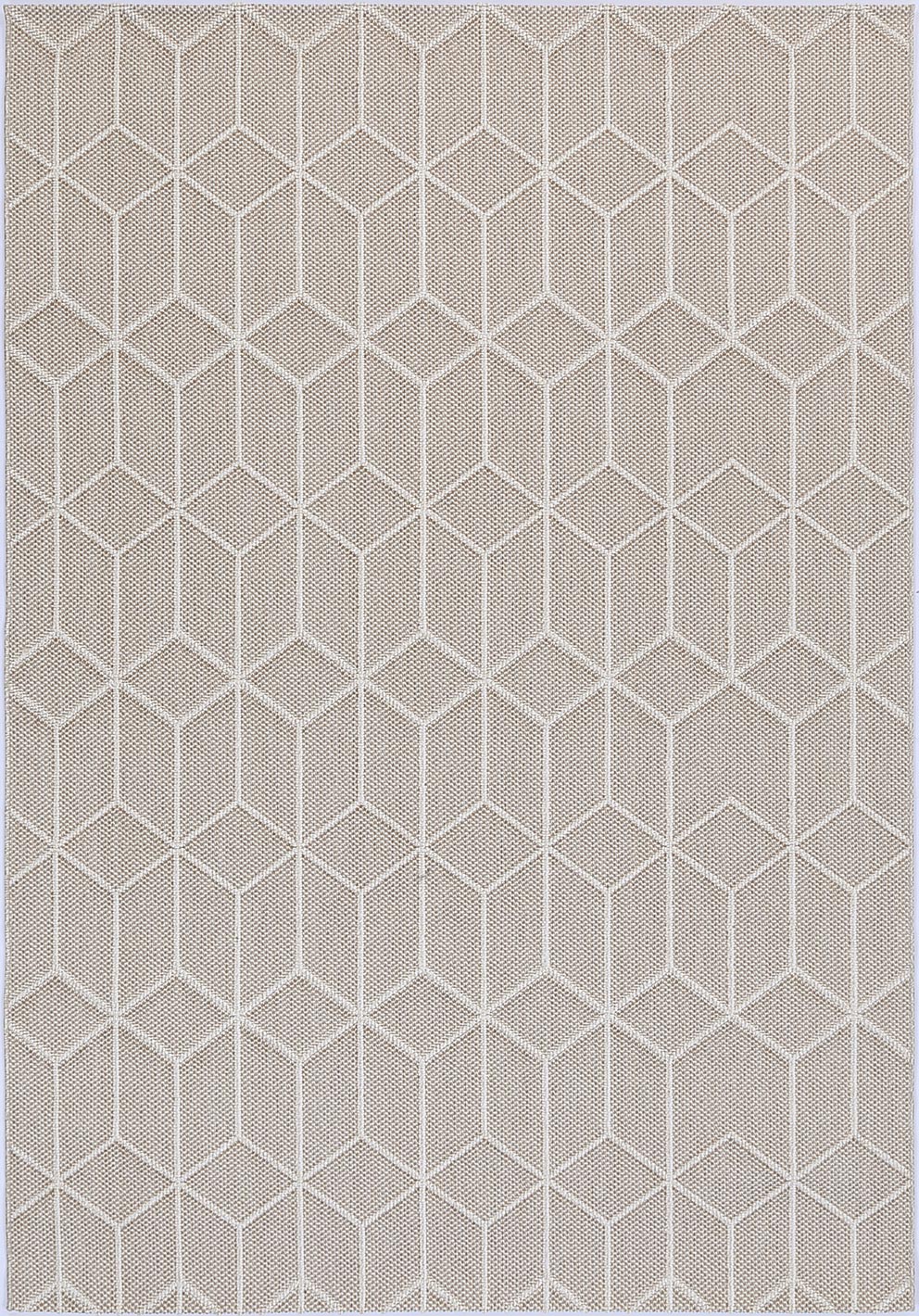 Lelepa Maemae Beige Geometric Flatweave Rug