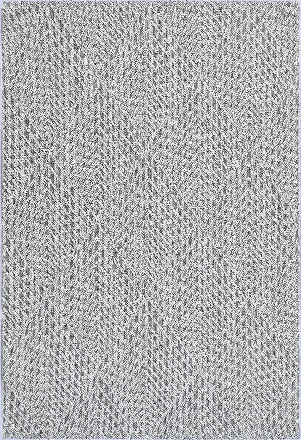 Lelepa Kini Grey Geometric Flatweave Rug