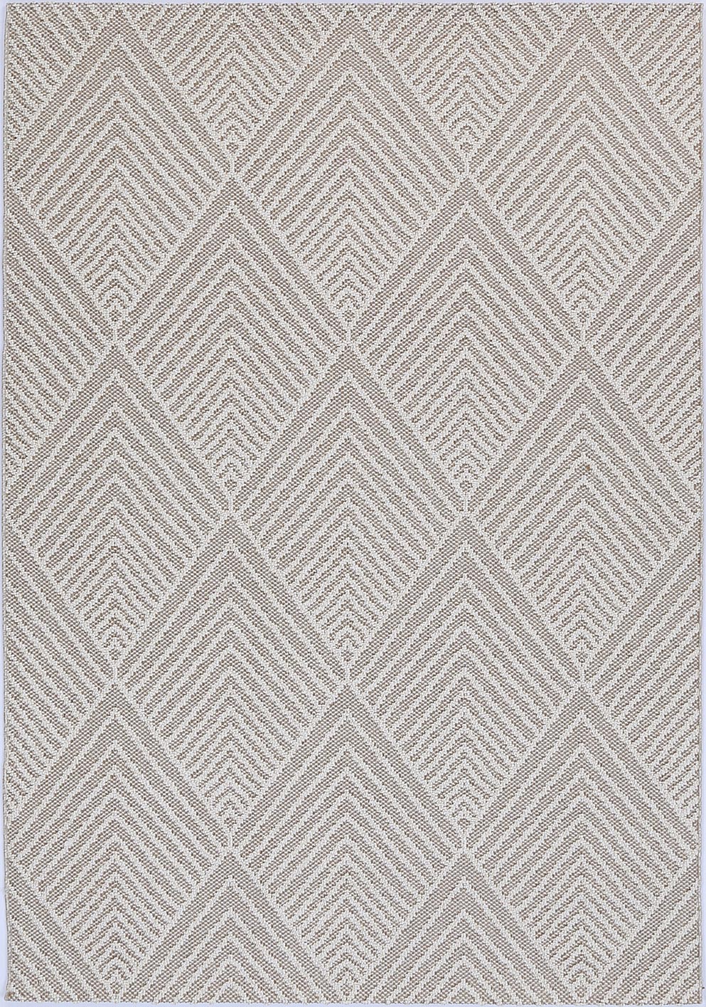 Lelepa Onika Beige Geometric Flatweave Rug