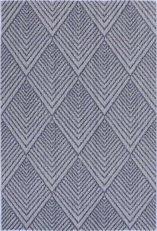 Lelepa Naka Charcoal Geometric Flatweave Rug