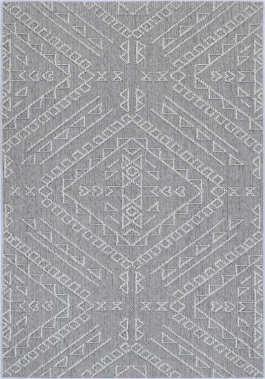 Lelepa Kaua Ash Tribal Flatweave Rug