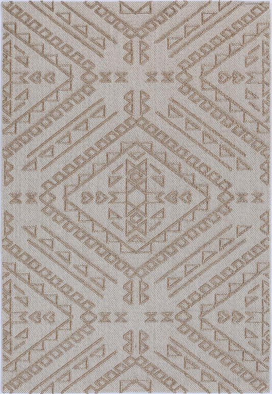 Lelepa Kilifa Beige Tribal Flatweave Rug