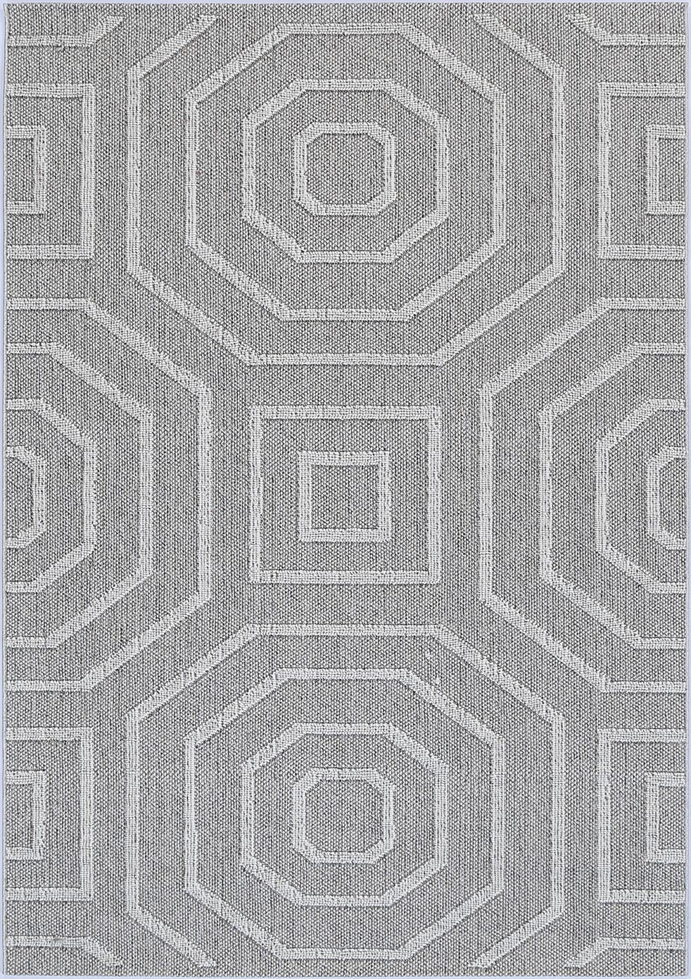 Lelepa Suri Ash Geometric Flatweave Rug