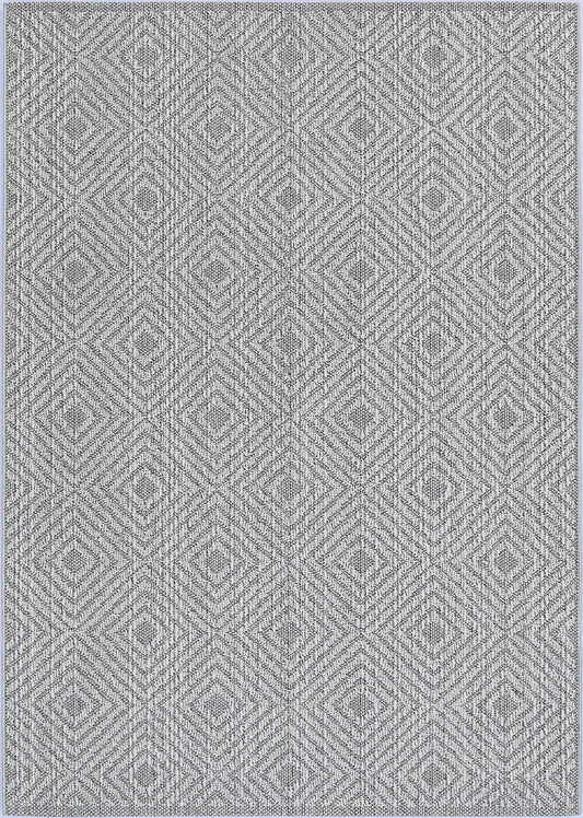 Lelepa Walasi Ash Geometric Flatweave Rug