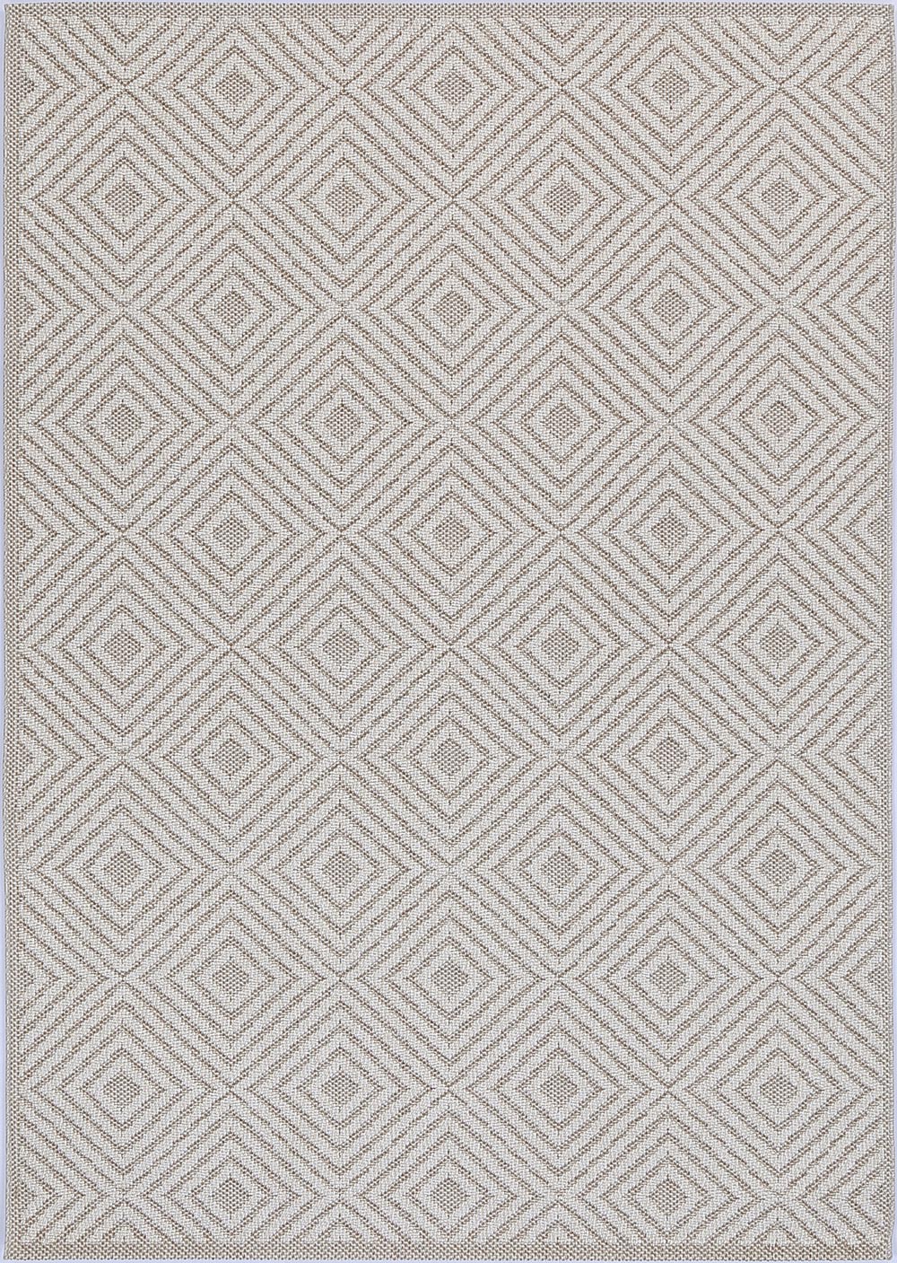 Lelepa Wickham Beige Geometric Flatweave Rug